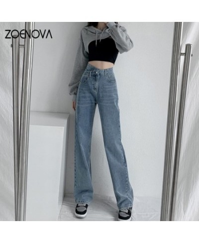 Y2K 2023 Women Clothing Cross Waist Straight Wide Leg Pants Chic Korean Casual Commuting Style Baggy Streetwear Jeans $46.97 ...