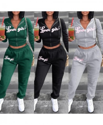 Cropped Hoodie Top Jacket Two Piece Pant Sets 2022 Women Winter Fall Clothes Outfit Y2K Streetwear 2 Piece Set Joggers $57.26...