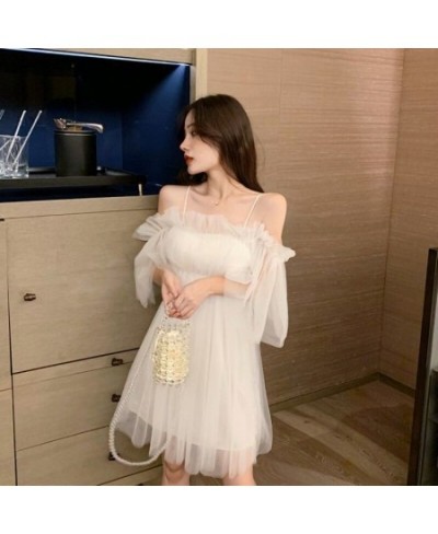 White Dress for Women Casual Lace Vintage A-line Solid Mid-calf Dresses Fashion Korea Clothes Formal party Sexy Dress New 202...