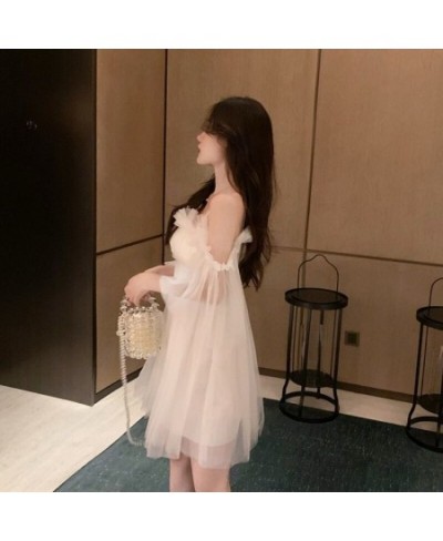 White Dress for Women Casual Lace Vintage A-line Solid Mid-calf Dresses Fashion Korea Clothes Formal party Sexy Dress New 202...