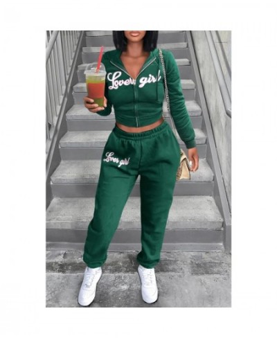 Cropped Hoodie Top Jacket Two Piece Pant Sets 2022 Women Winter Fall Clothes Outfit Y2K Streetwear 2 Piece Set Joggers $57.26...