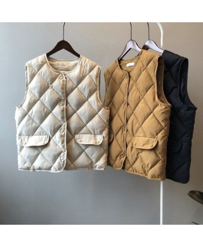 2022 Winter Inner Vest Women Warm Vest Coat O-Neck Women Cotton Tops Chaleco Mujer Gilet Casaco Feminino $60.38 - Jackets & C...