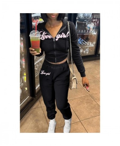 Cropped Hoodie Top Jacket Two Piece Pant Sets 2022 Women Winter Fall Clothes Outfit Y2K Streetwear 2 Piece Set Joggers $57.26...