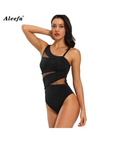 Women's Girls One Piece Swimsuits Tummy Control Swimwear Mesh Monokini Bathing Suits for Women Girls Bikini $25.59 - Swimsuit