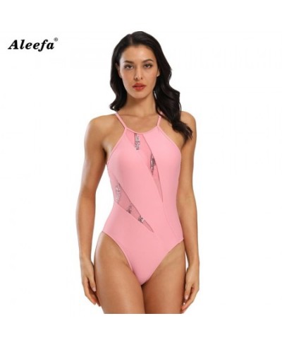 Women's Girls One Piece Swimsuits Tummy Control Swimwear Mesh Monokini Bathing Suits for Women Girls Bikini $25.59 - Swimsuit