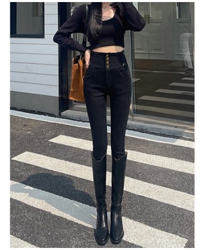 Autumn Winter Pencil Elastic High Waist Skinny Jeans Woman $77.63 - Jeans