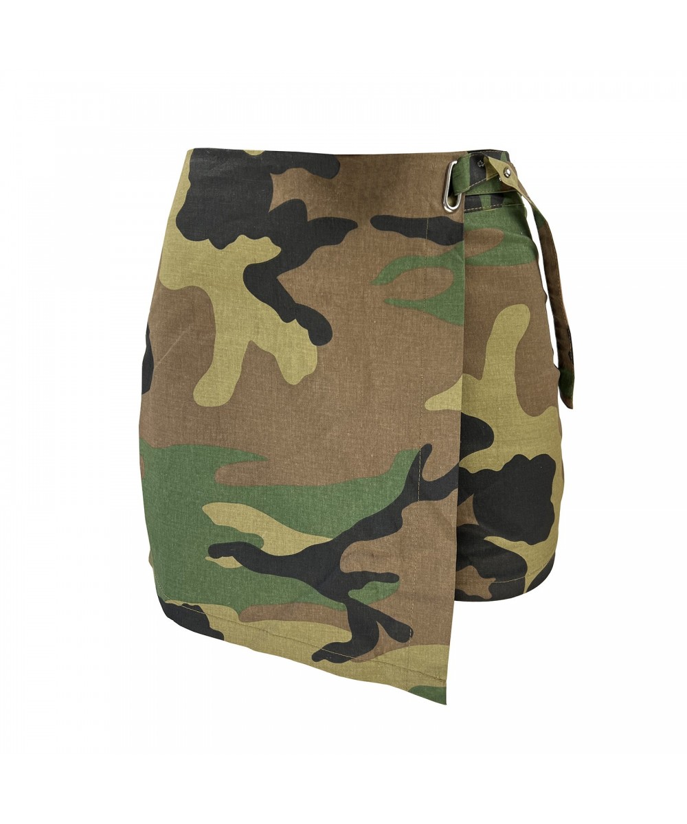 2023 New Fashion Women's Camouflage Irregular Skirt $36.50 - Skirts