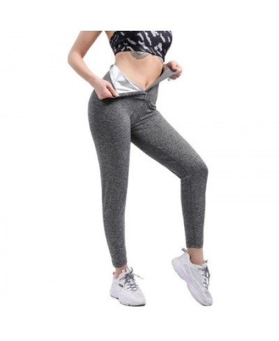 Sweat Pants Sauna For Weight Loss Waist Trainer Body Shaper Butt Lifter Women High Waist Fat Burning Sweat Belly Slim Pants $...