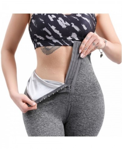 Sweat Pants Sauna For Weight Loss Waist Trainer Body Shaper Butt Lifter Women High Waist Fat Burning Sweat Belly Slim Pants $...