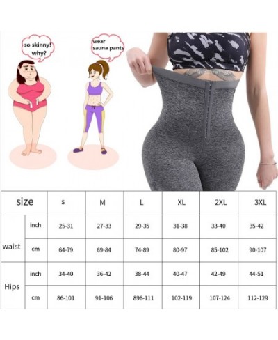 Sweat Pants Sauna For Weight Loss Waist Trainer Body Shaper Butt Lifter Women High Waist Fat Burning Sweat Belly Slim Pants $...