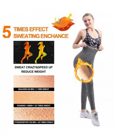 Sweat Pants Sauna For Weight Loss Waist Trainer Body Shaper Butt Lifter Women High Waist Fat Burning Sweat Belly Slim Pants $...