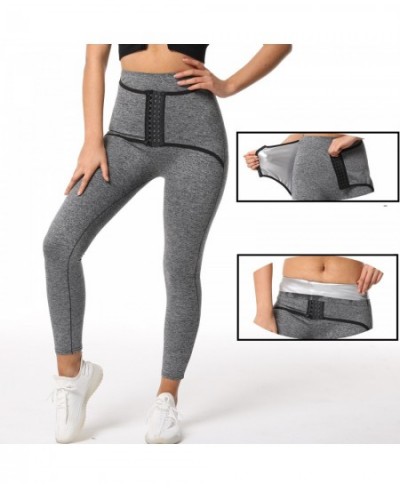 Sweat Pants Sauna For Weight Loss Waist Trainer Body Shaper Butt Lifter Women High Waist Fat Burning Sweat Belly Slim Pants $...