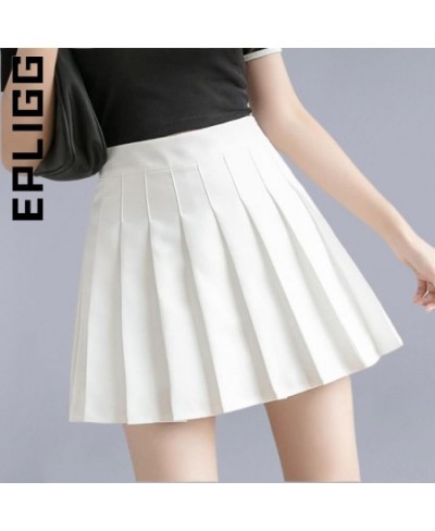 Fashion Women Solid High Waist Slimming Patchwork Fall Spring Warm Pleated Y2k Skirt White Black Casual Mini Skirts $41.44 - ...