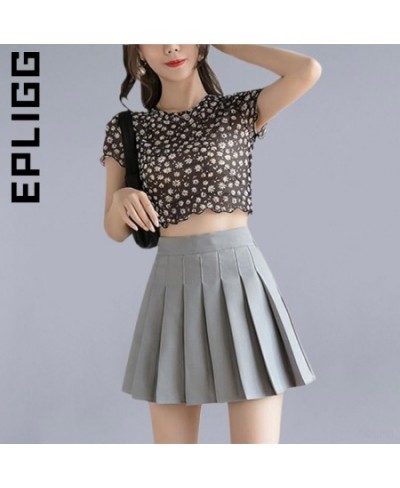 Fashion Women Solid High Waist Slimming Patchwork Fall Spring Warm Pleated Y2k Skirt White Black Casual Mini Skirts $41.44 - ...