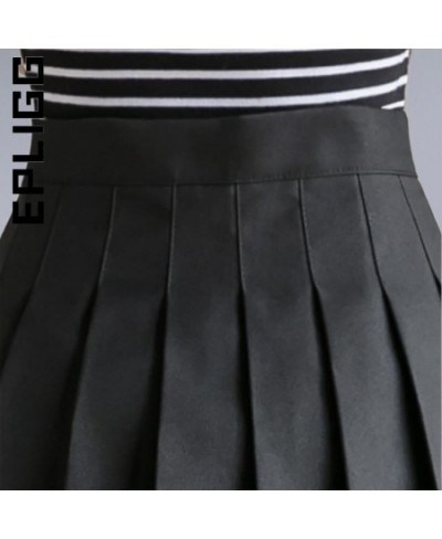 Fashion Women Solid High Waist Slimming Patchwork Fall Spring Warm Pleated Y2k Skirt White Black Casual Mini Skirts $41.44 - ...