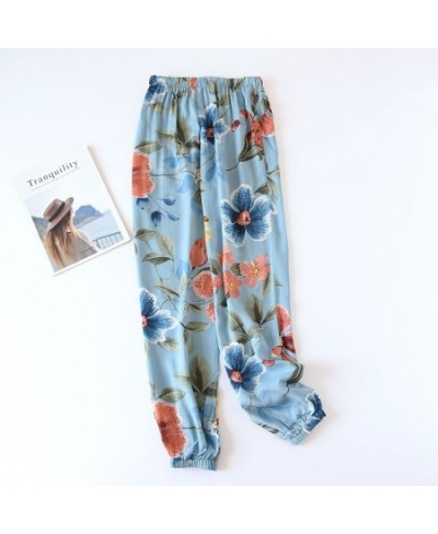 Spring Summer Pure Cotton Pajamas For Women Loose Thin Lantern Pants Casual Printing Home Pant New Ladies Pantalon De Pyjama ...