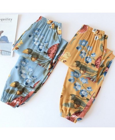 Spring Summer Pure Cotton Pajamas For Women Loose Thin Lantern Pants Casual Printing Home Pant New Ladies Pantalon De Pyjama ...