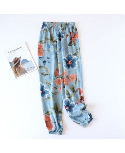 Spring Summer Pure Cotton Pajamas For Women Loose Thin Lantern Pants Casual Printing Home Pant New Ladies Pantalon De Pyjama ...