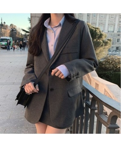 2 Piece Set Blazer and High Waist Skirt Jacket Sold Office Lady Separately Women's Costumes Women Sweet Solid Fall Skirt Suit...