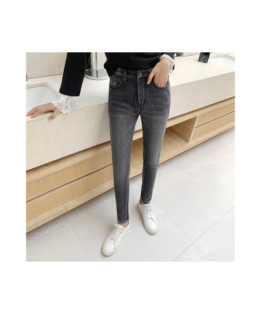 Winter Thick Velvet Women High Waist Skinny Jeans Simple Fleece Warm Slim Fit Stretch Ladies Casual Denim Pencil Pants $45.65...