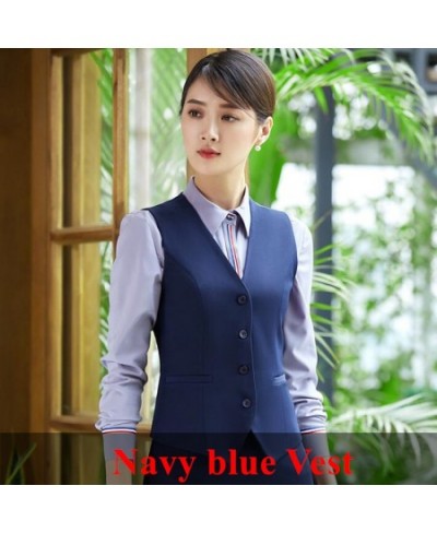 High Quality Women Stripe Vests Autumn Clothes For Office Ladies Fashion Tops Work Wear $41.87 - Suits & Sets