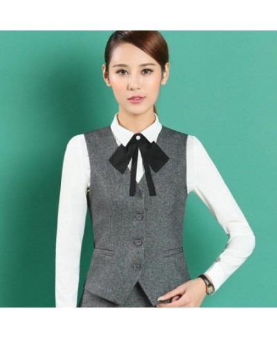 High Quality Women Stripe Vests Autumn Clothes For Office Ladies Fashion Tops Work Wear $41.87 - Suits & Sets