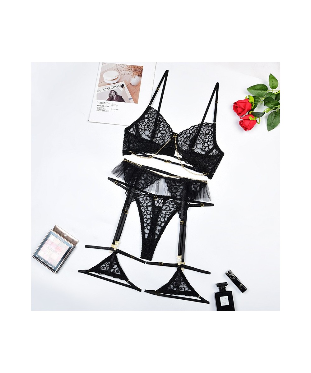 Women Nice Sexy Underwear Full 4 Lingerie Exotic with Chains Affordable Luxury Lingerie Sexy Porn Suits $28.54 - Underwear