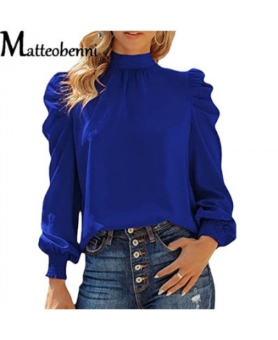 New Turtleneck Loose Women's Shirt 2022 Autumn And Winter Solid Color Pullover Ladies Tops Puff Long Sleeve Casual Fashion To...