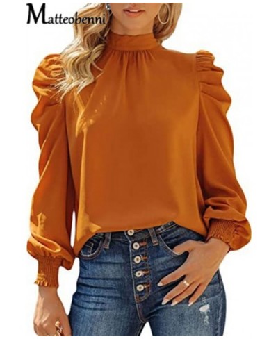 New Turtleneck Loose Women's Shirt 2022 Autumn And Winter Solid Color Pullover Ladies Tops Puff Long Sleeve Casual Fashion To...