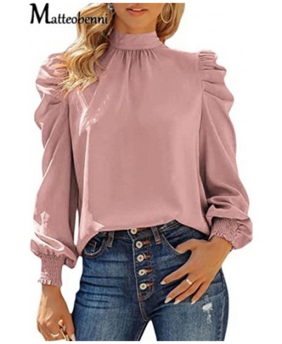 New Turtleneck Loose Women's Shirt 2022 Autumn And Winter Solid Color Pullover Ladies Tops Puff Long Sleeve Casual Fashion To...