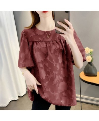 Fashion Spliced Solid Color Korean Blouse Women's Clothing 2023 Spring New Oversized Casual Pullovers All-match Loose Shirt $...