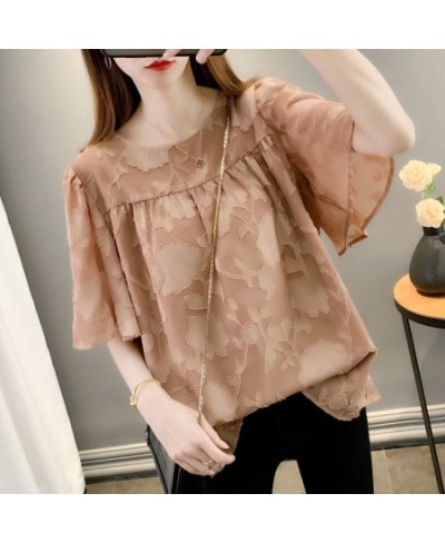 Fashion Spliced Solid Color Korean Blouse Women's Clothing 2023 Spring New Oversized Casual Pullovers All-match Loose Shirt $...