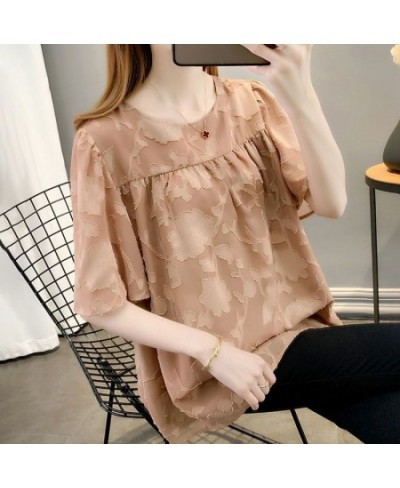 Fashion Spliced Solid Color Korean Blouse Women's Clothing 2023 Spring New Oversized Casual Pullovers All-match Loose Shirt $...