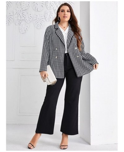 Plus Size Women Clothing 2022 Spring Autumn Fashion Vintage Button Suit Outwear Long Casual Elegant Office Oversized Coat $46...