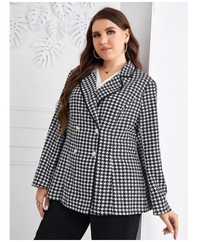 Plus Size Women Clothing 2022 Spring Autumn Fashion Vintage Button Suit Outwear Long Casual Elegant Office Oversized Coat $46...