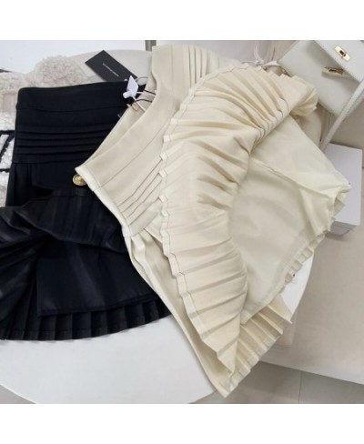 2023 Autumn/Winter Woolen Puffy Skirt New Metal Button Pleated Skirt Fashion Mini Skirt Girl Birthday Party Cute Short Skirt ...