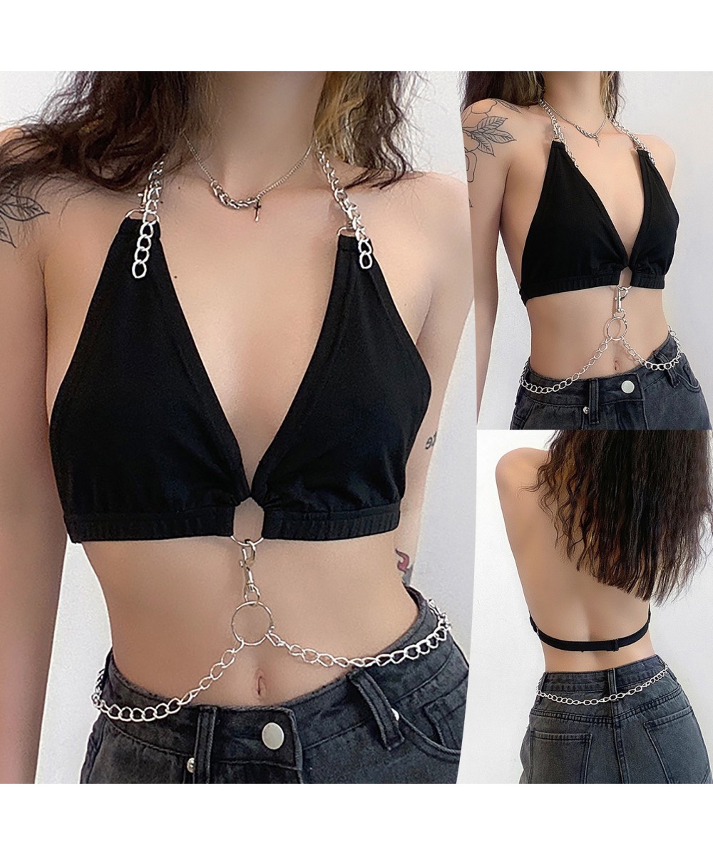 Slim O-Neck Camisole Fashion Lace-up Vest Backless Sexy Short Women Slim Women's Blouse $51.89 - Underwear