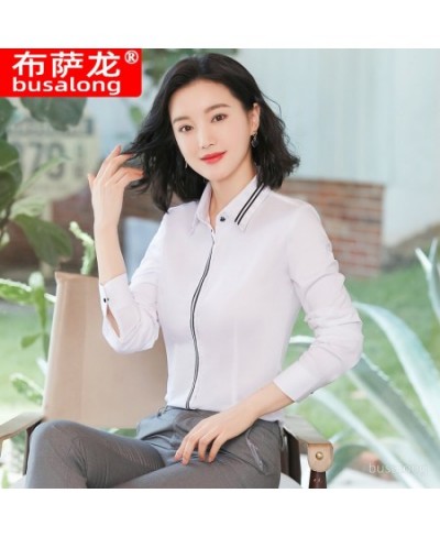 2023 Spring & Autumn Long Sleeve Women's Shirt Ol Business Wear Fashion Slim-Fitting Work Clothes Business Formal Wear Unifor...