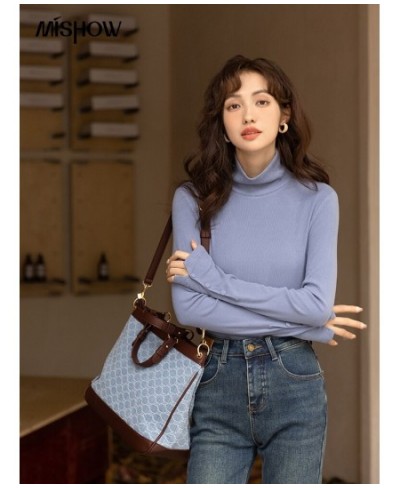 Sweater for Women Fashion 2022 Autumn Winter Turtleneck Pullover Long Sleeve Knitwears Chic Casual Knitted Top MXB46Z0873 $50...