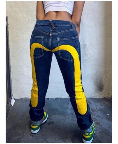 Printed Aesthetics High Waist Baggy Jeans Women Straight Wide Leg Trousers Sexy Hip Lift Wash Denim Casual Fashion Streetwear...