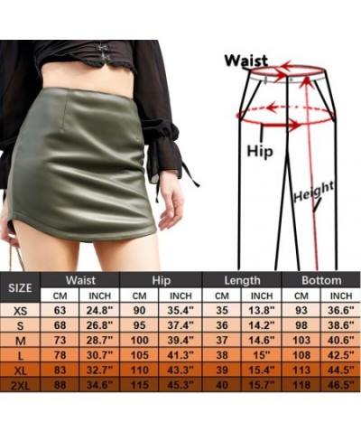 2023 New Women's Half-length Skirt Curved Edge Thin PU Leather Skirts Women Elastic Slim and Hip-hugging Leather Skirt $32.73...