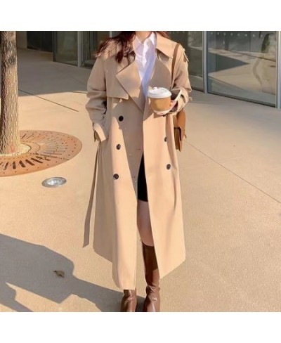 Woman Long Trench Coat Fashion Korean Streetwear Luxusy Loose Jacket Casual Elegant 2023 Slim Thin Spring Women Windbreaker $...