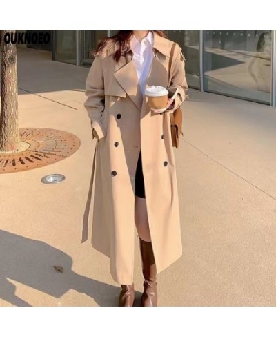 Woman Long Trench Coat Fashion Korean Streetwear Luxusy Loose Jacket Casual Elegant 2023 Slim Thin Spring Women Windbreaker $...