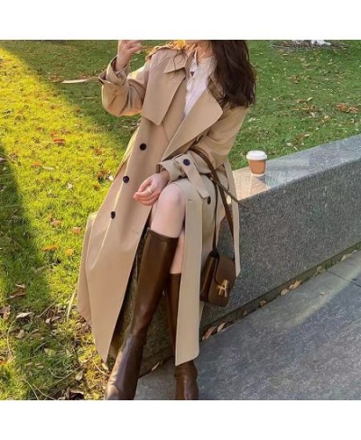 Woman Long Trench Coat Fashion Korean Streetwear Luxusy Loose Jacket Casual Elegant 2023 Slim Thin Spring Women Windbreaker $...