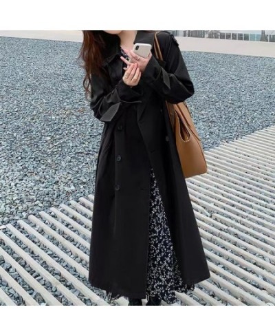 Woman Long Trench Coat Fashion Korean Streetwear Luxusy Loose Jacket Casual Elegant 2023 Slim Thin Spring Women Windbreaker $...