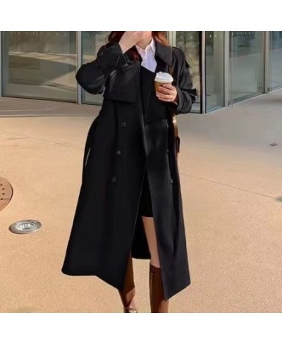 Woman Long Trench Coat Fashion Korean Streetwear Luxusy Loose Jacket Casual Elegant 2023 Slim Thin Spring Women Windbreaker $...