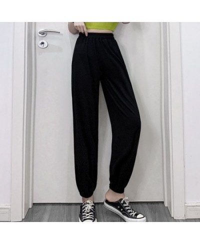 Casual Loose Women's Harem Pants 2022 Summer New Elastic High-Waist Trousers Woman Comfortable Long Ice Silk Pants Ladies $25...