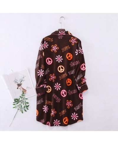 2023 Spring Autumn Female Casual Sleep dress Ladies 100% Cotton Nightgown Women Long sleeve Turn-down collar Cardigan $39.41 ...