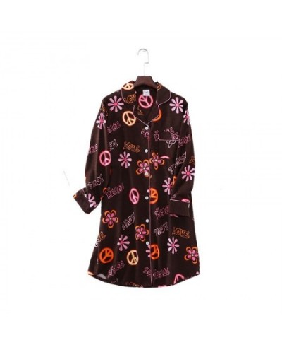 2023 Spring Autumn Female Casual Sleep dress Ladies 100% Cotton Nightgown Women Long sleeve Turn-down collar Cardigan $39.41 ...