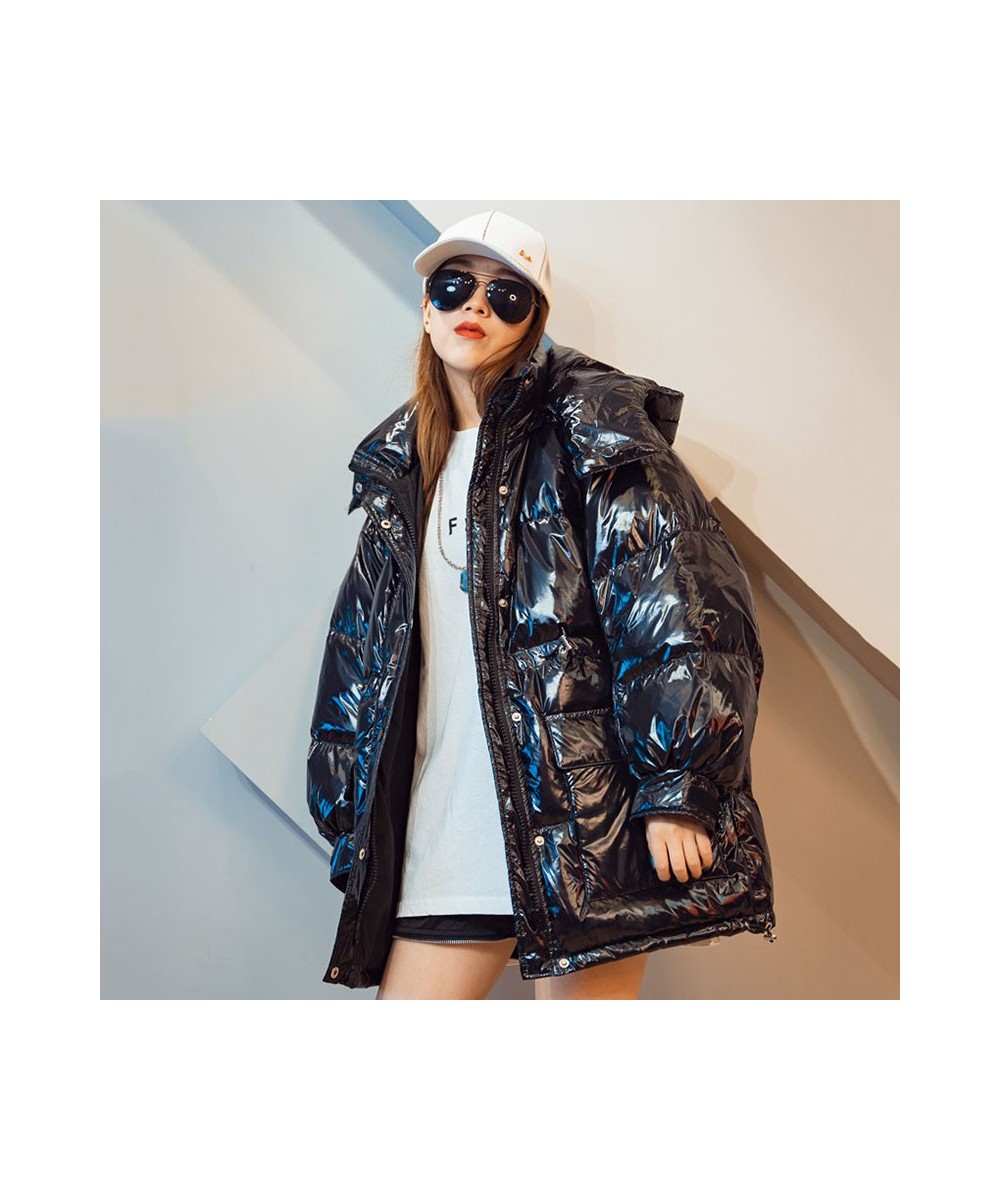 Oversized Women's Down Jacket Hooded Parka 2023 Fashion Glossy Waterproof Candy Colors Warm 90% White Duck Down Coat Winter $...